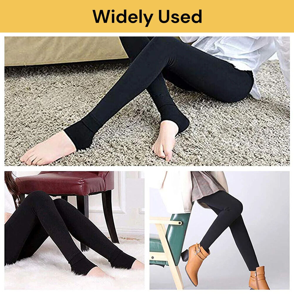 Women Winter Thick Warm Fleece Lined Blend Thermal Stretchy Leggings Long Pants