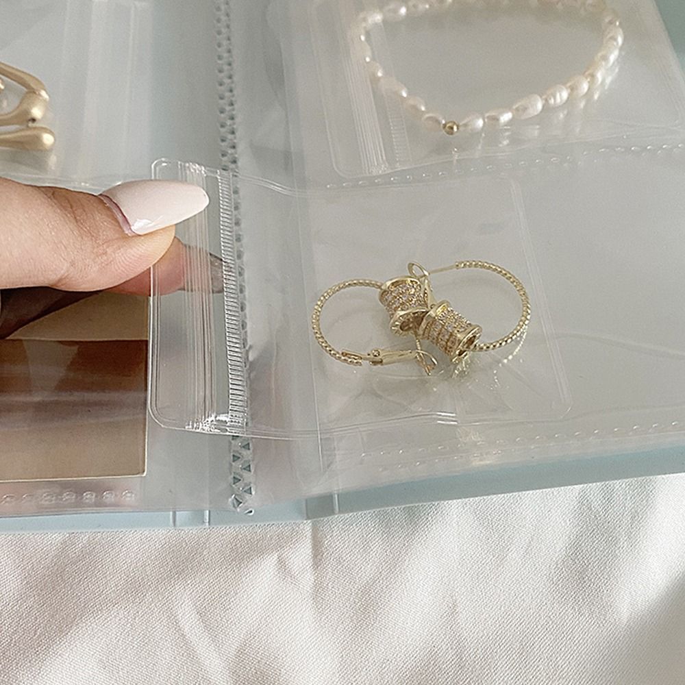 Photo Album Jewelry Storage Book Display Organizer Bracklet Ziplock Bag