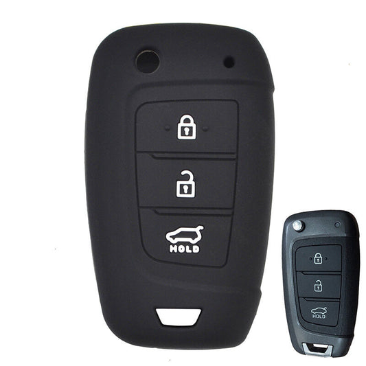 XUKEY Silicone Car Key Cover Case Remote Fob For Hyundai I30 Solaris 、Verna kona