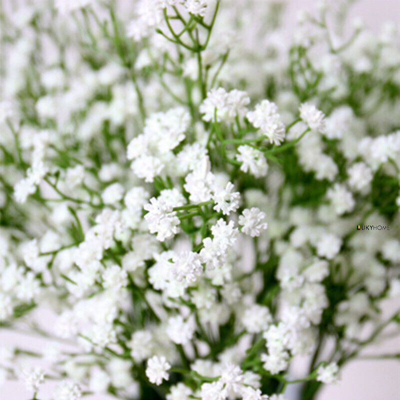 White Artificial Flowers Gypsophila Baby Breath Fake Silk Bouquet Wedding Gift