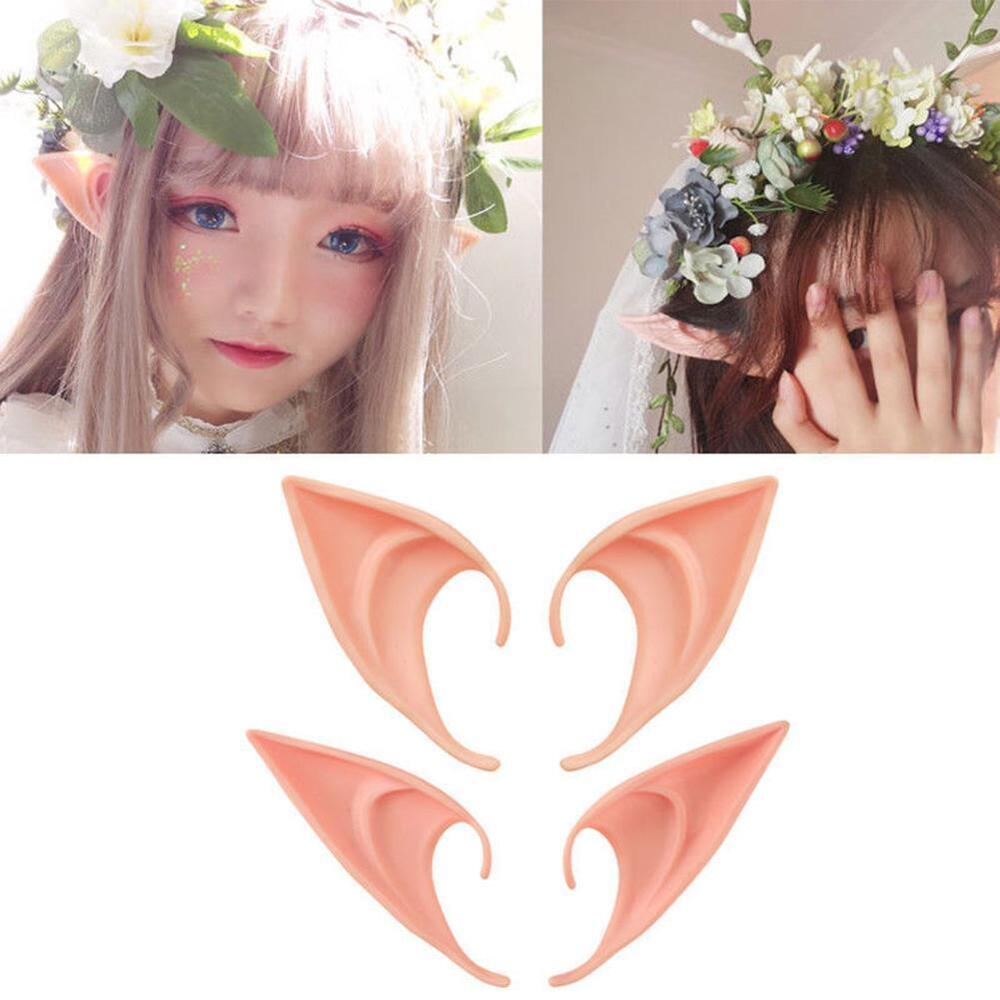 Halloween Latex Elf Ear Simulation Harmless Prop Angel Cosplay Tool (Short)