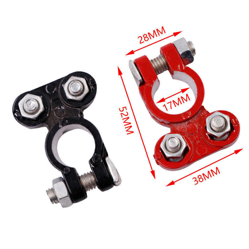 2X Negative Positive Car Battery Terminal Clamp Clip Connector 12V 6V UNIVERSAL