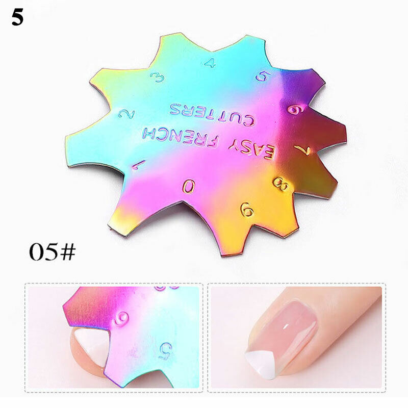 French Tip Smile V Line Edge Cutter Stencil Trimmer Nail Art Styling DIY Tool