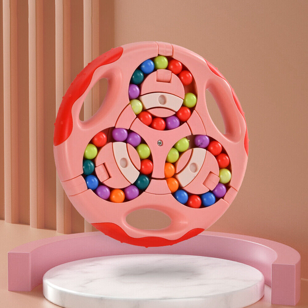 Intelligence Fidget Rotating Kid Finger Toy Stress Relief Magic Bean Cube Puzzle