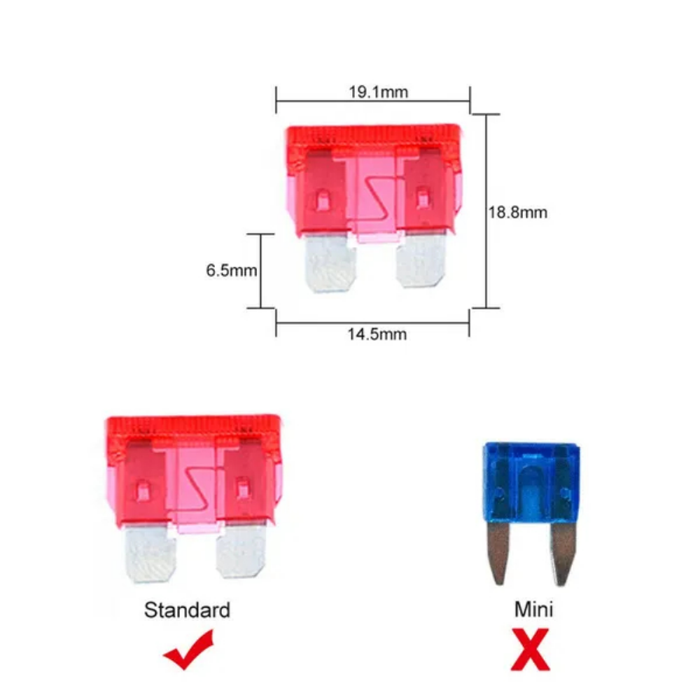 10pcs Car Add-a-circuit Fuse Tap Adapter Standard 10A Blade Fuse Box Holder