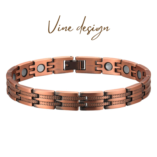 Pure Copper Magnetic Therapy Bracelet Vine Clasp Arthritis Pain Relief Woman