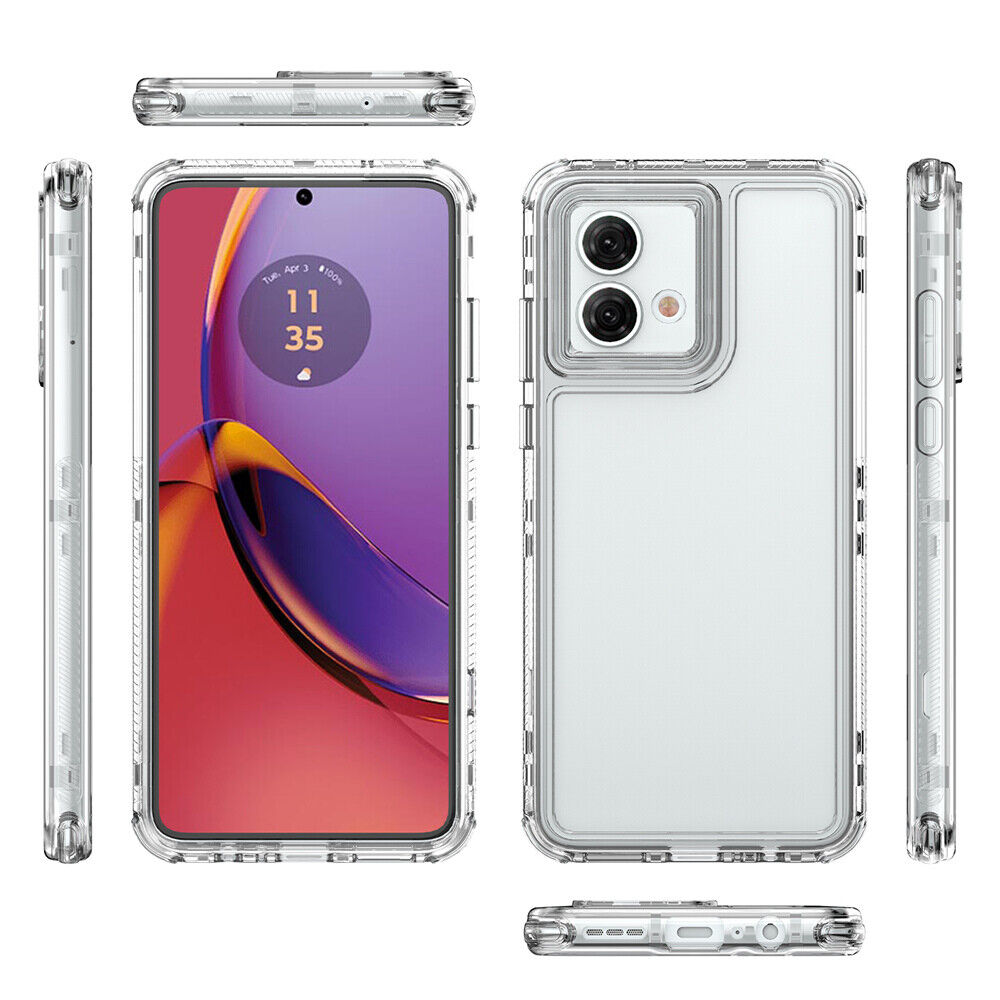 For Motorola Moto G84 G54 G34 G24 G14 G04 G53 Shockproof Clear Case TPU Cover