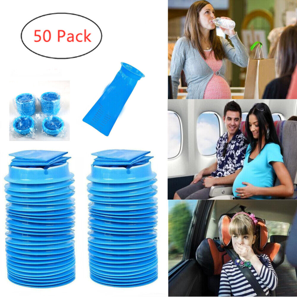 50x Disposable Vomit Bags Sickness Travel Plane Motion Car Bus Sea Sick Sealable