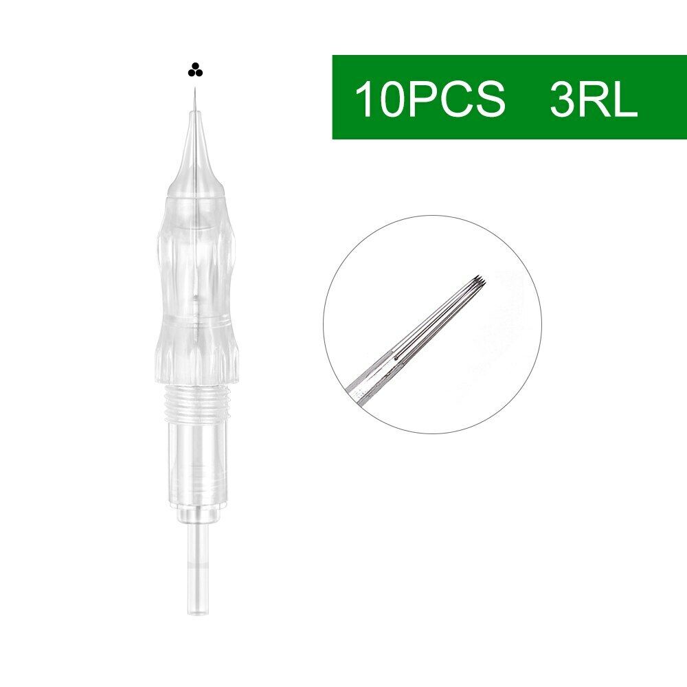 10PCS Disposable Eyebrow Membrane Tattoo Needles Cartridges Backflow Prevention