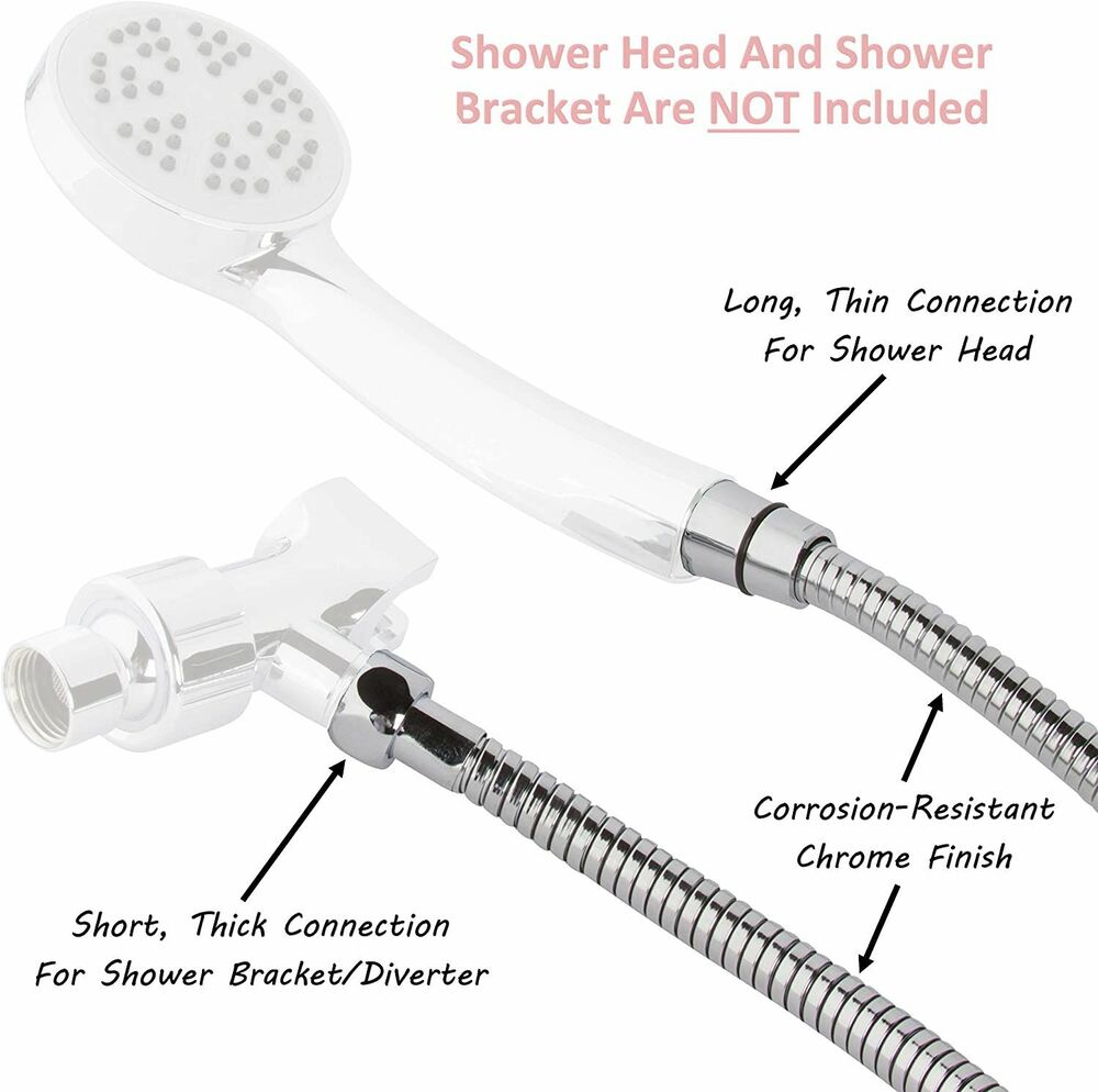 3 Meter Shower Head Hose Handheld Extra Long Stainless Steel Bathroom Tube Bath