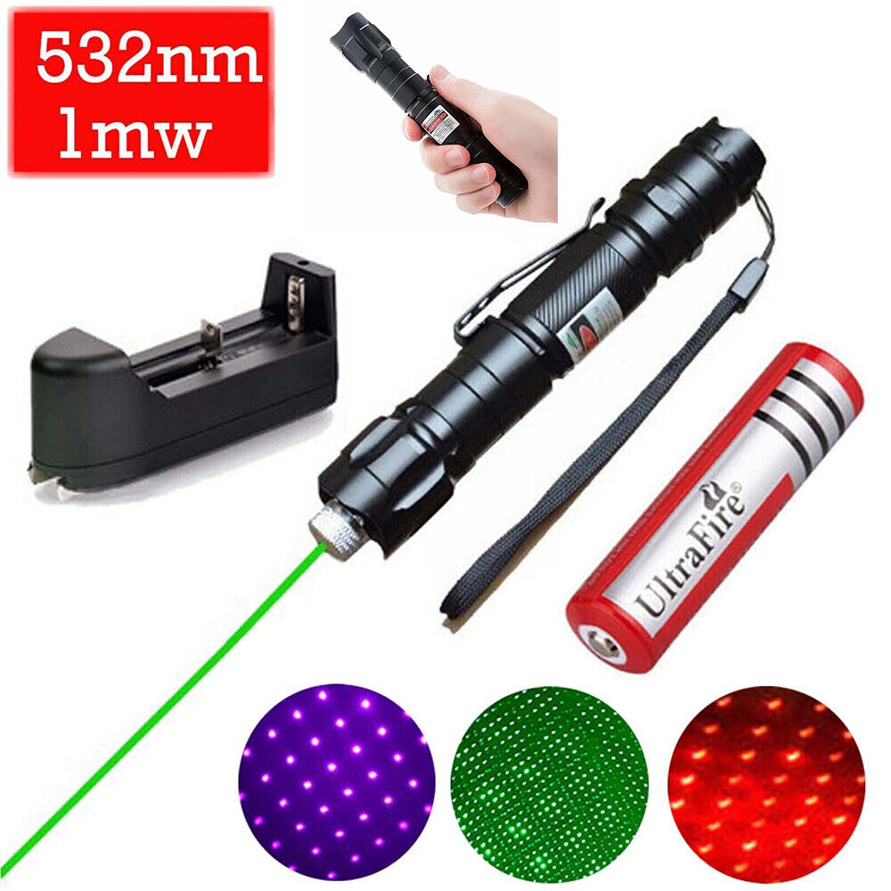 5000m Red Green Laser Pointer Pen Light USB Rechargeable Visible Lazer Torch Pen