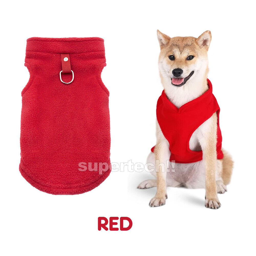 Pet Dog Warm Coat Fleece Jacket Jumper Sweater Winter Clothes Puppy Vest Outfits