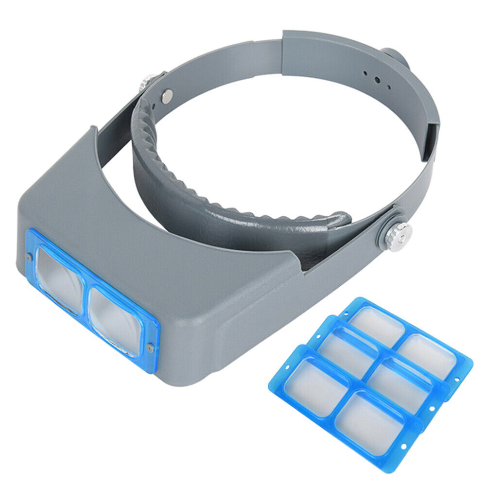 1.5X 2X 2.5X 3.5X Optivisor Headband Magnifier Head Magnifying Glass 4 Lens