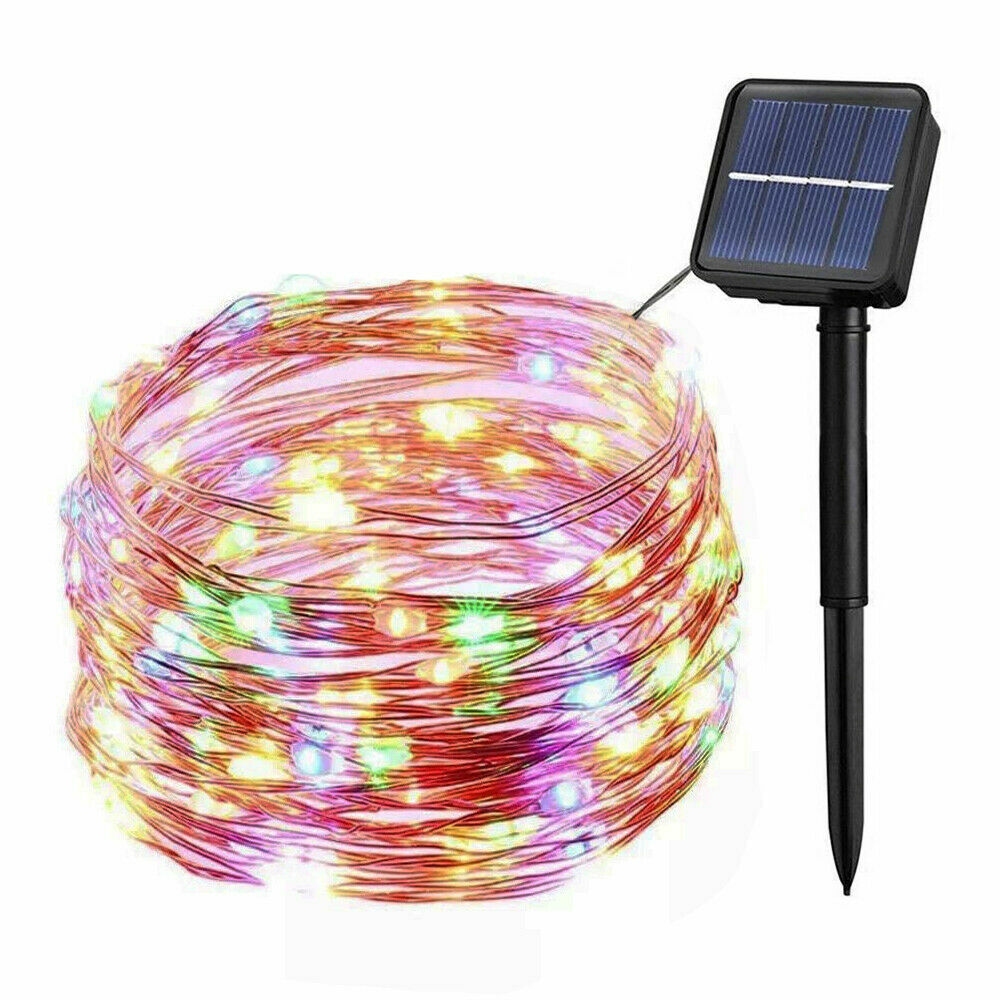 300 LED 30m/98ft Solar Powered String Lights Copper Wire Fairy Outdoor Garden