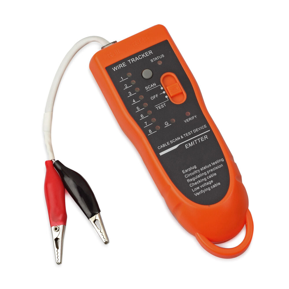 Telephone Network RJ45/11 Cable Wire Probe Tracker Tester Tone Generator Finder