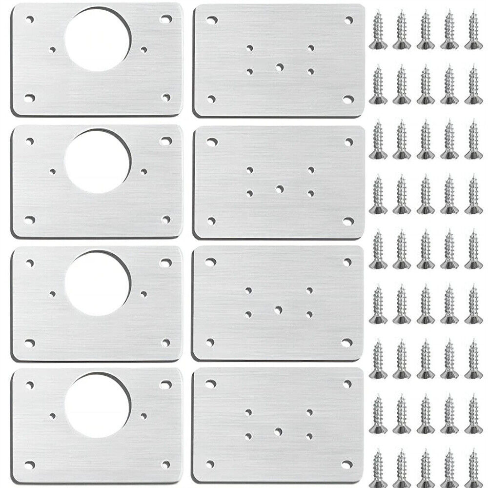 Hinge Repair Plate Rust Resistant Steel Furniture Cupboard Repair Mount Tool