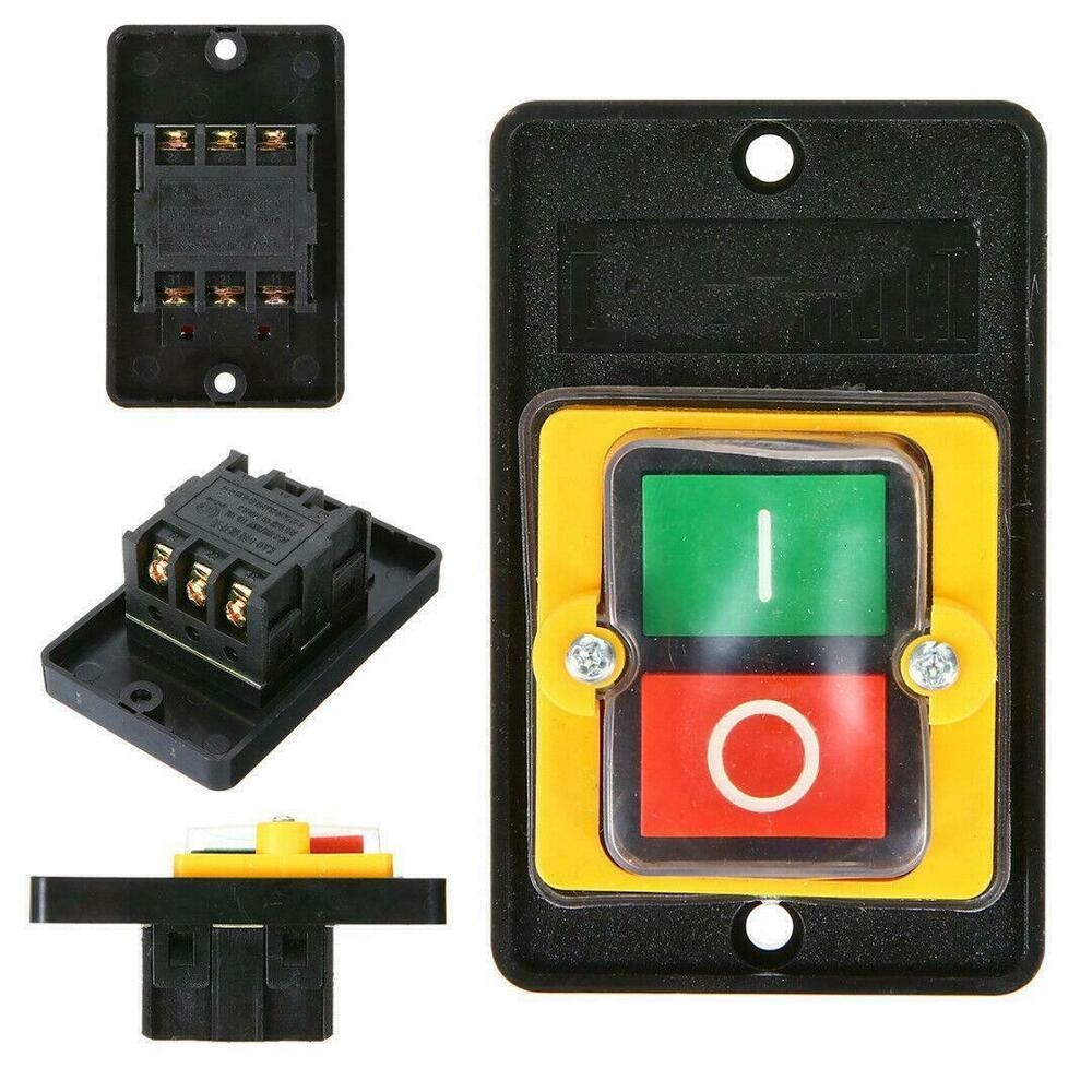 Waterproof Motor Bench Drill Switch Push Button ON/OFF for 10A 380V KAO-5