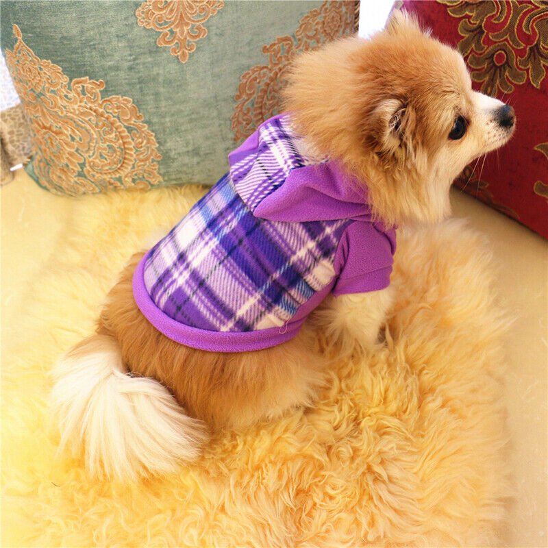 XS-XL Winter Warm Hoodie Small Dog Clothes Puppy Coat Jacket Pet Cat Sweater