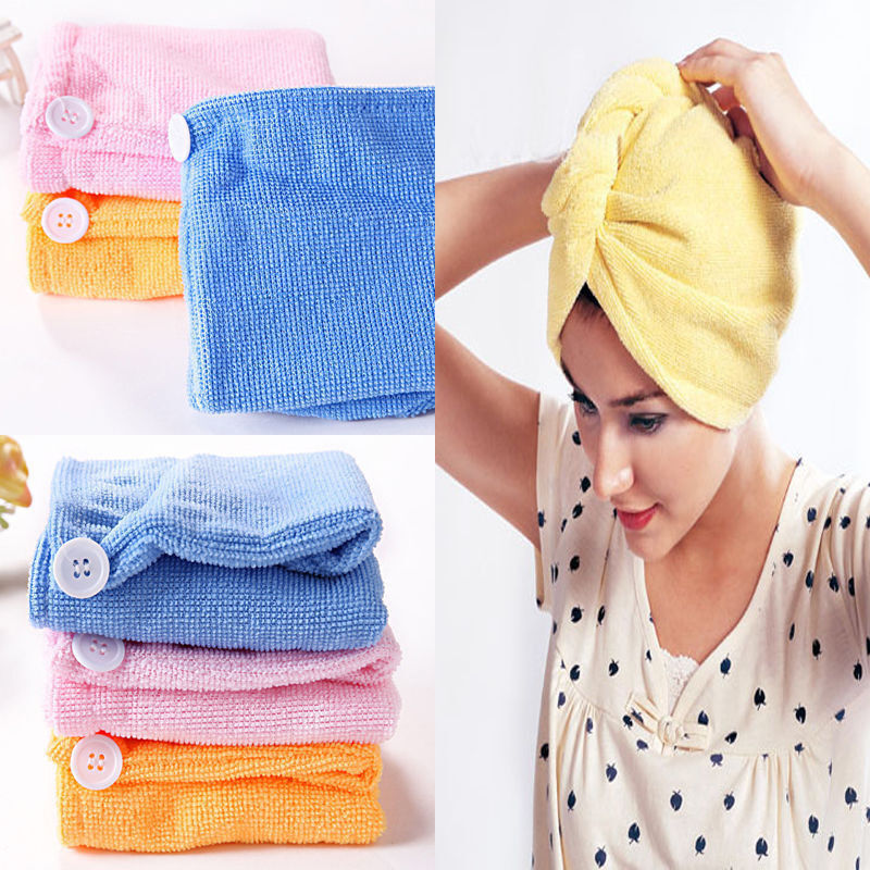 2x Magic Hair Drying Wrap Cap Microfibre After Shower Turban Towel Quick Dry Hair