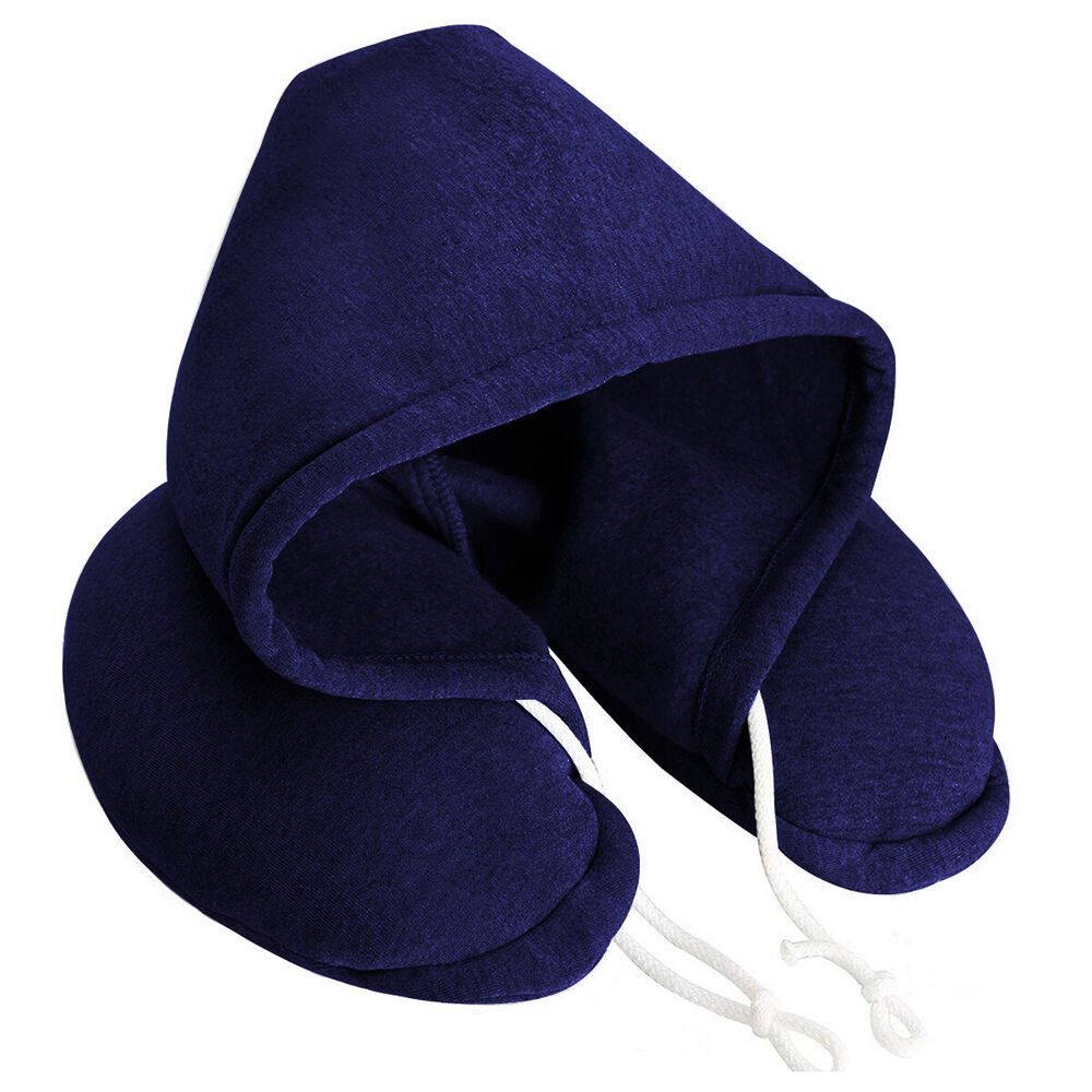 Soft Comfortable Hooded Neck Travel Pillow U Shape Airplane Pillow with Hoodie