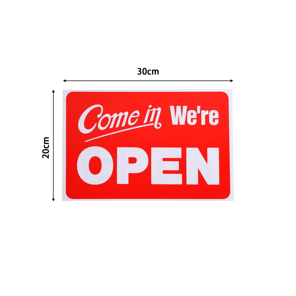 Open Closed Sign Office Business Shop Door Restaurant Reversible Window Hanging