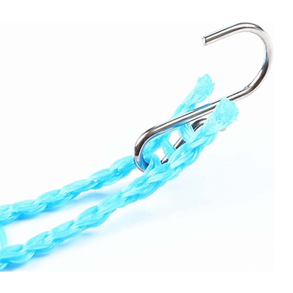 Portable Travel Clothes Line Washing Rope Non slip Airer Laundry Clothesline 5m