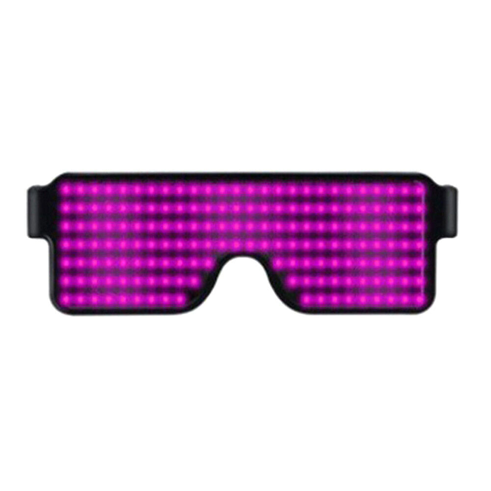 LED Light Up Flashing Neon Rave Glasses El Wire Luminous Sunglasses Party Disco