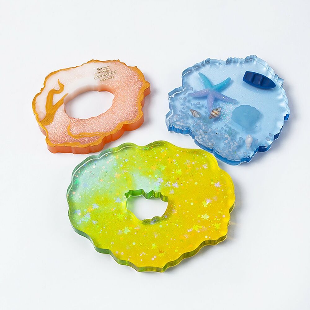 Silicone Geode Coaster Mold Resin Epoxy Casting Mould DIY Art Craft Accessori