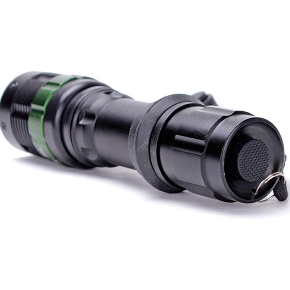 Q5 Tactical Military LED Flashlight Torch Zoom able 3 Mode AAA Lamp Torch Black