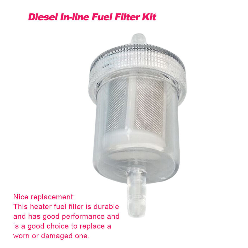 2X Diesel In-line Fuel Filter Kit For-Webasto Eberspacher Air Heater Diesel