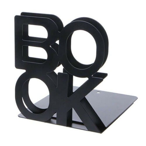 Office Stationery 1X Colourful Heavy Duty Metal Bookends Letter Style Book Ends