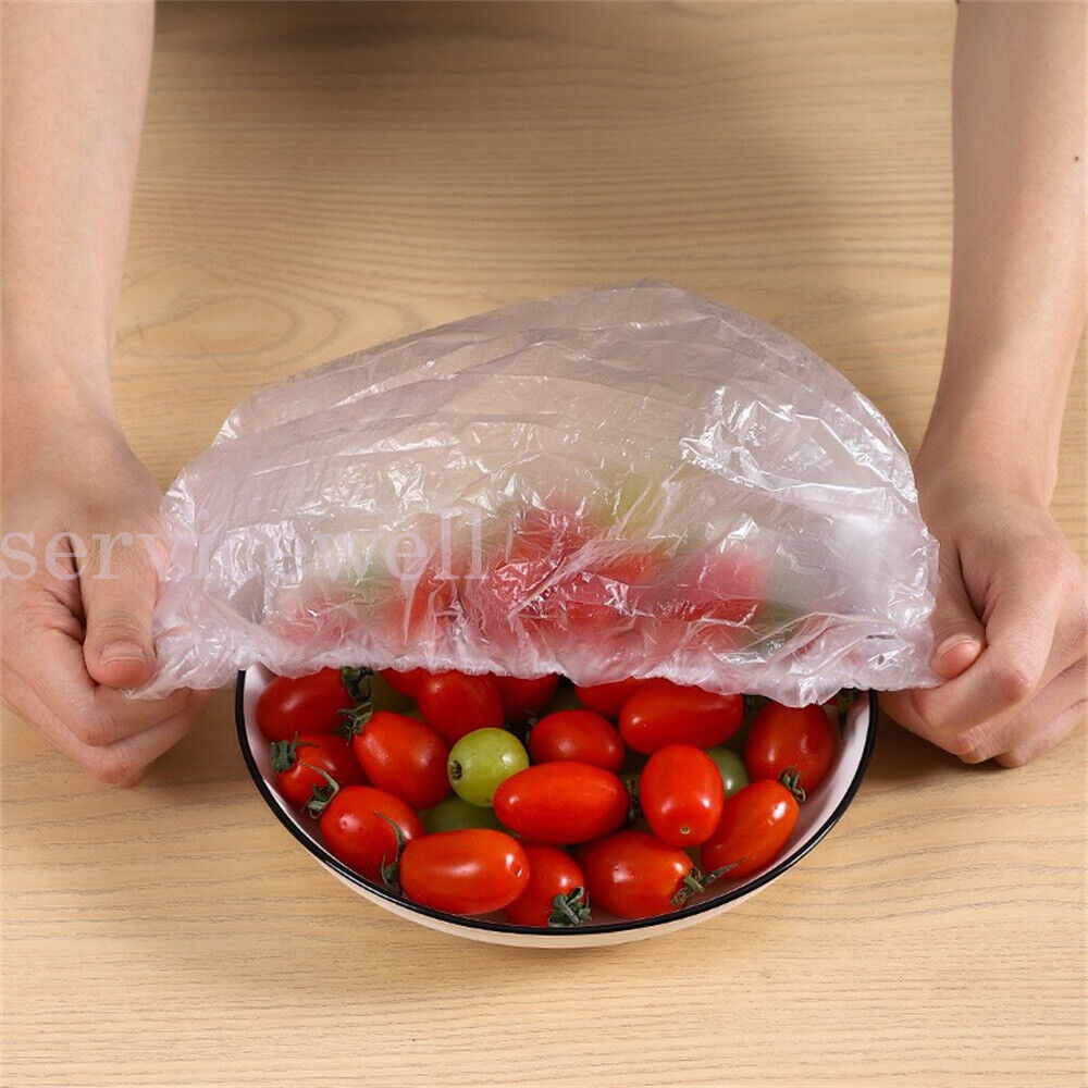 100Pcs Food Covers Vacuum Bags Reusable Bowls Silicone Lid Kitchen Fresh Seal