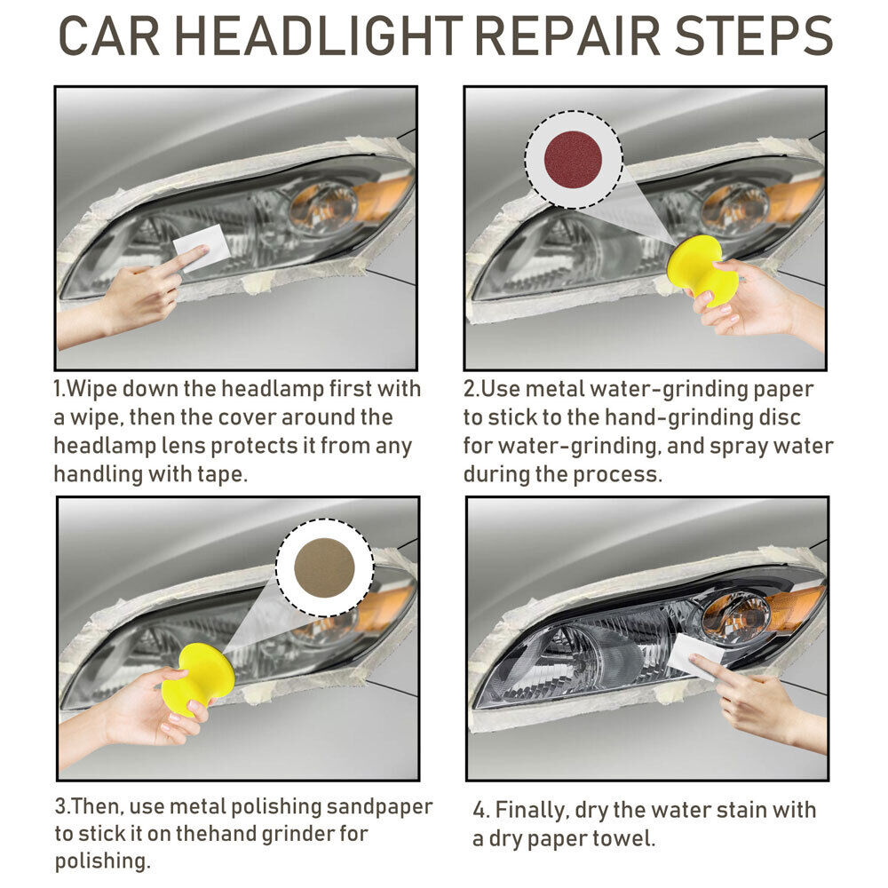 Restowipes Car Headlight Restoration, Polish Headlights Lens Restore Cleaner #T