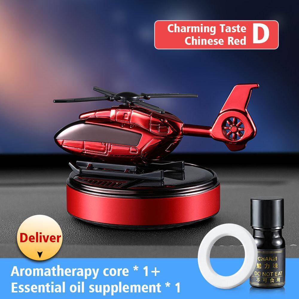 Solar Air Freshener Alloy Helicopter Air Freshener For Car And Home Fragrance