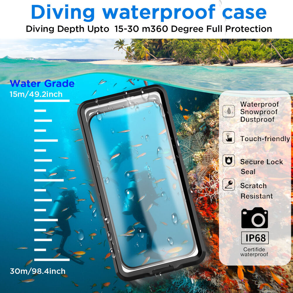 For Samsung Galaxy S24/S23/S22/S21 Ultra Z Flip Waterproof Self Check Case Cover