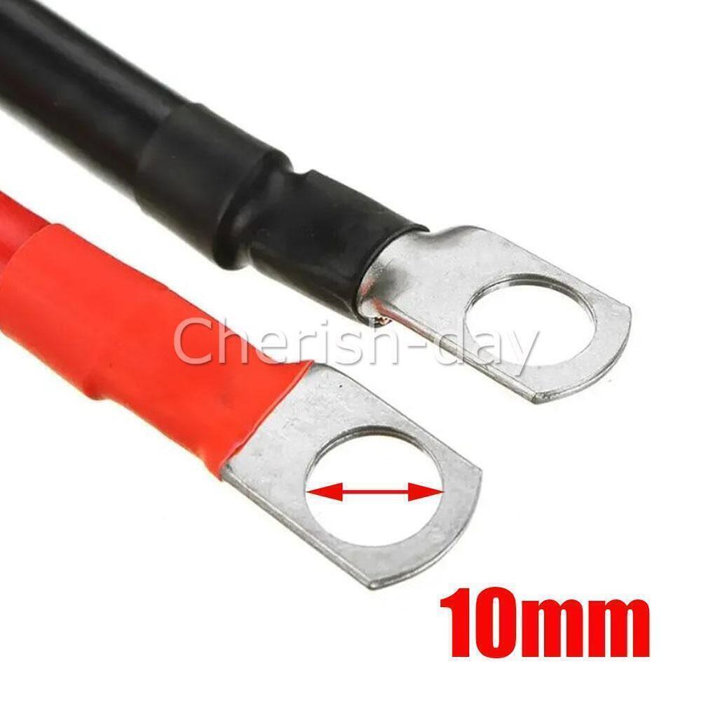 Battery Joiner Connector DC Lead Wire Cable & lugs 100A 12V 24V 30cm Red Black Z