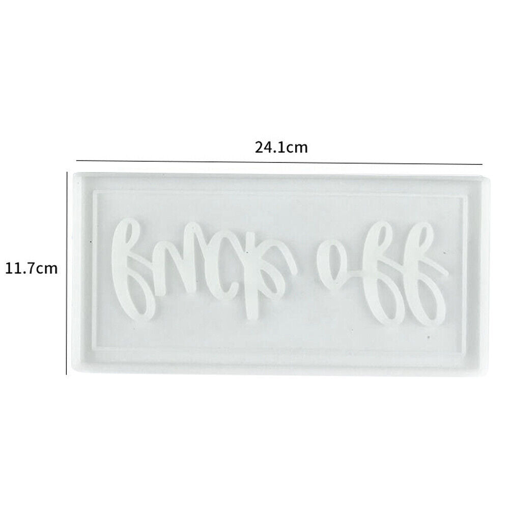 Silicone Resin Casting Mold Wall Hanging Letter Sign Epoxy Mould Craft Tool