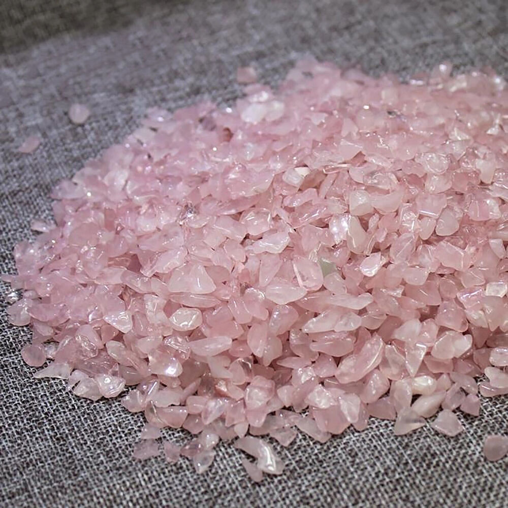 500g Rose Quartz Crystal Chips BULK  A Grade Gemstone Tumble Polished Mini