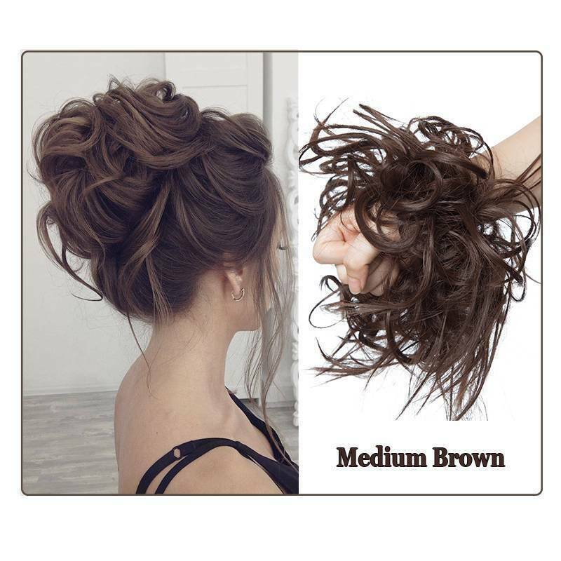 Thick Messy Bun Hair Piece Scrunchie Updo Wrap Hair Extensions Real as human