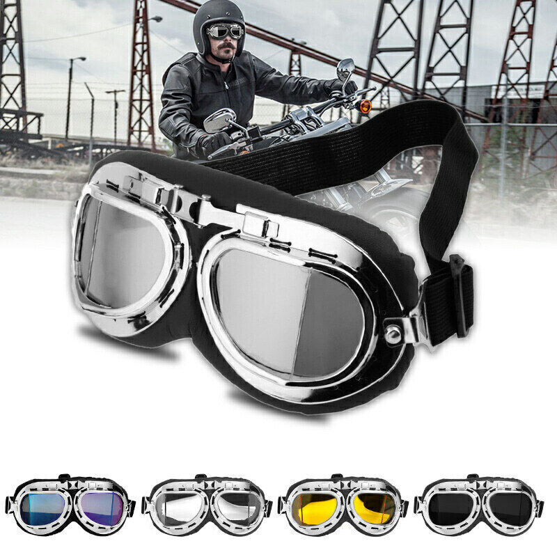 Retro Vintage Motorcycle Racing Goggles Motocross ATV Dirt Bike Off-road Eyewear