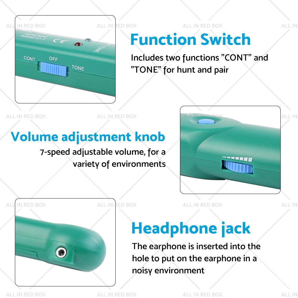 Wire Network Telephone Tracer Cable Finder Tone Generator Probe Tracker