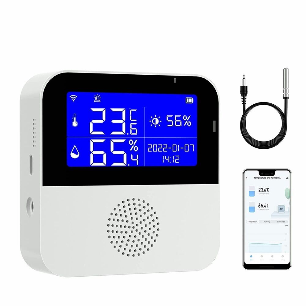 Smart WiFi Wireless Temperature Humidity Sensor Fridge Thermometer Hygrometer