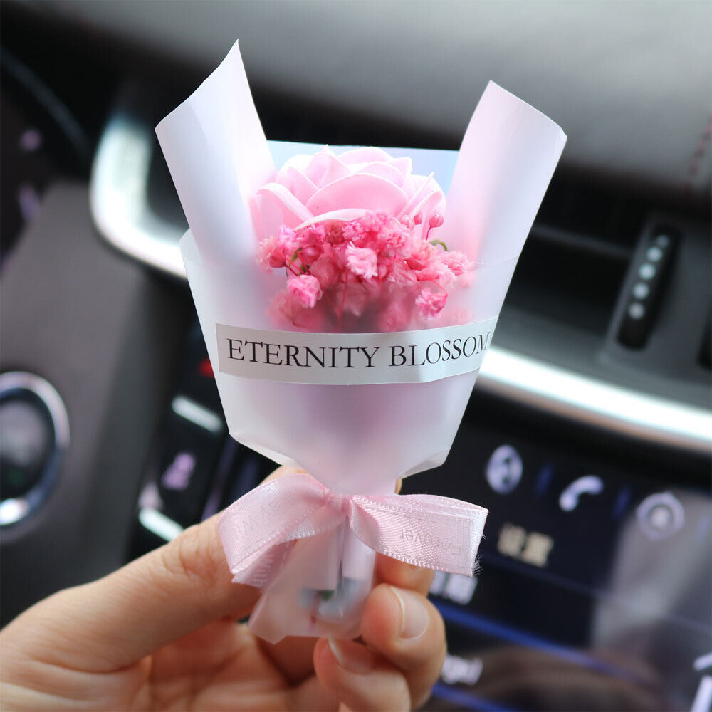 Mini Flowers Bouquet Car Air Freshener Vent Clip Creative Fragrance Clip #T