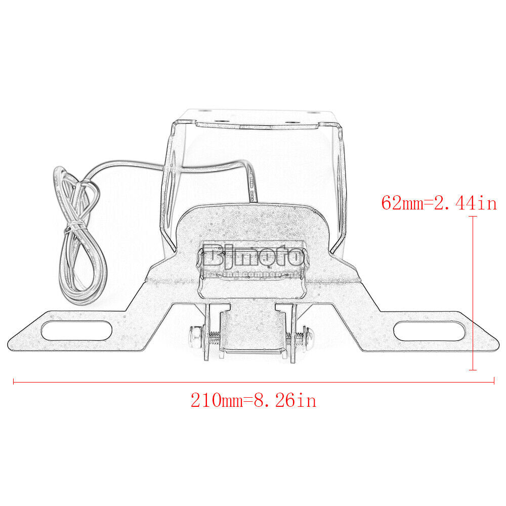 Tail Tidy License Plate Holder LED Light For Kawasaki ZX10R 2017 2018 2019 2020