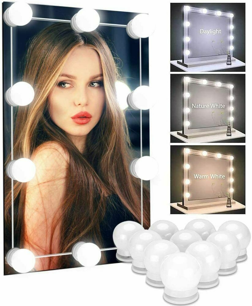 Make Up Mirror Lights 10-14 LED Bulbs Vanity Light Dimmable Ball Lamp Hollywood