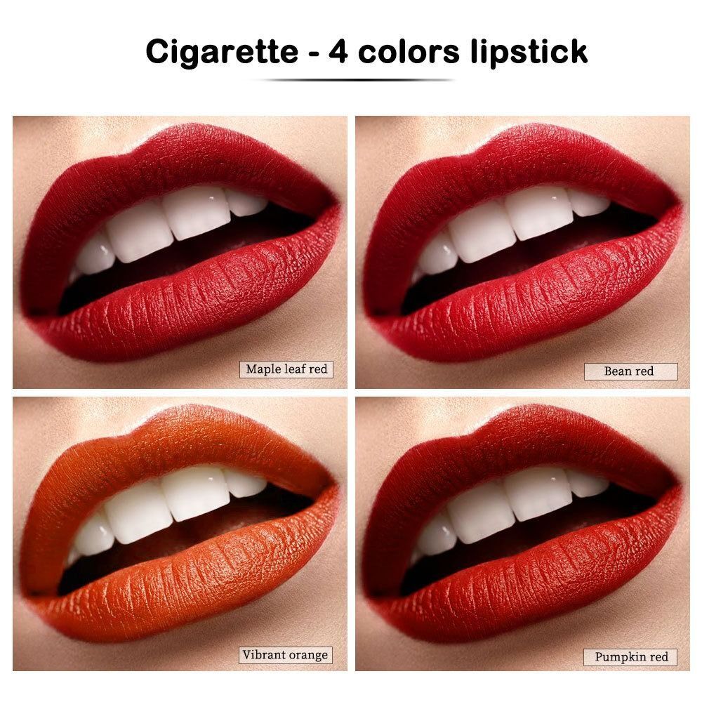 4 PCS Lana Del Rey Lipstick Glossy Tube Lipstick Waterproof Lip Tint Stain Set Women