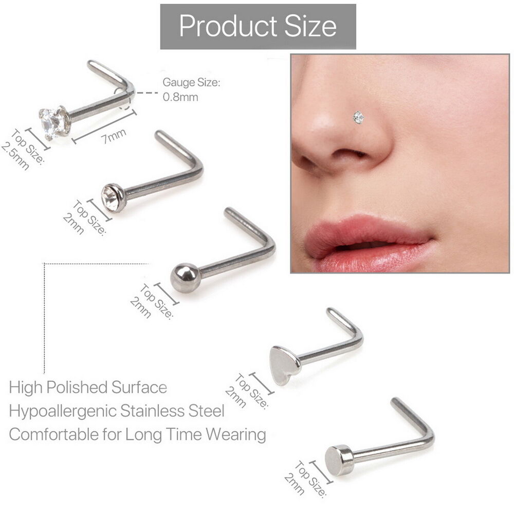 Self Nose Piercing Gun Set Disposable Nose Stud Gun Kit Sterile NoPain Tool