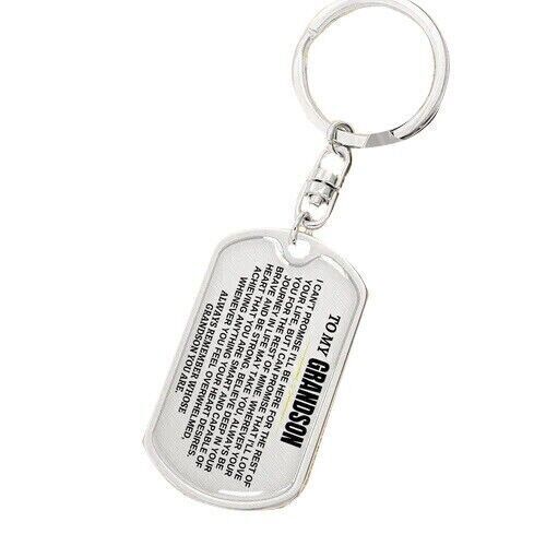 To My Grandson, Remember Whose Grandson You are, Personalized Keychain