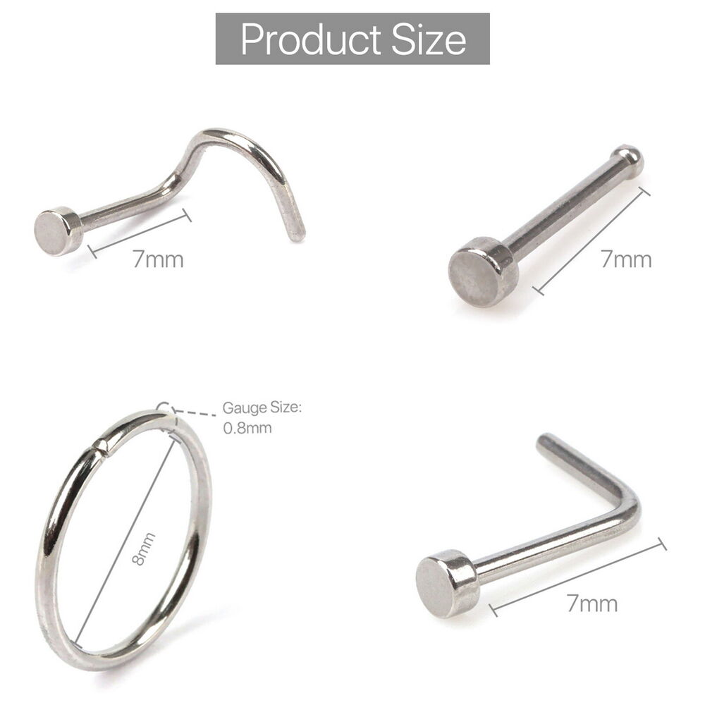 Self Nose Piercing Gun Set Disposable Nose Stud Gun Kit Sterile NoPain Tool