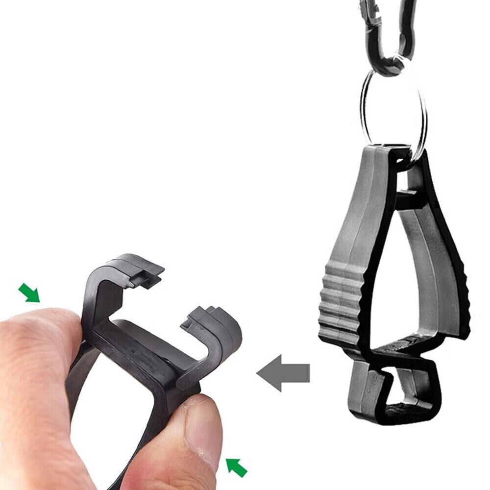 3Pc Glove Clip Clamp Grabber Interlock Carabiner Hook Holder Guard Safety Wo#T